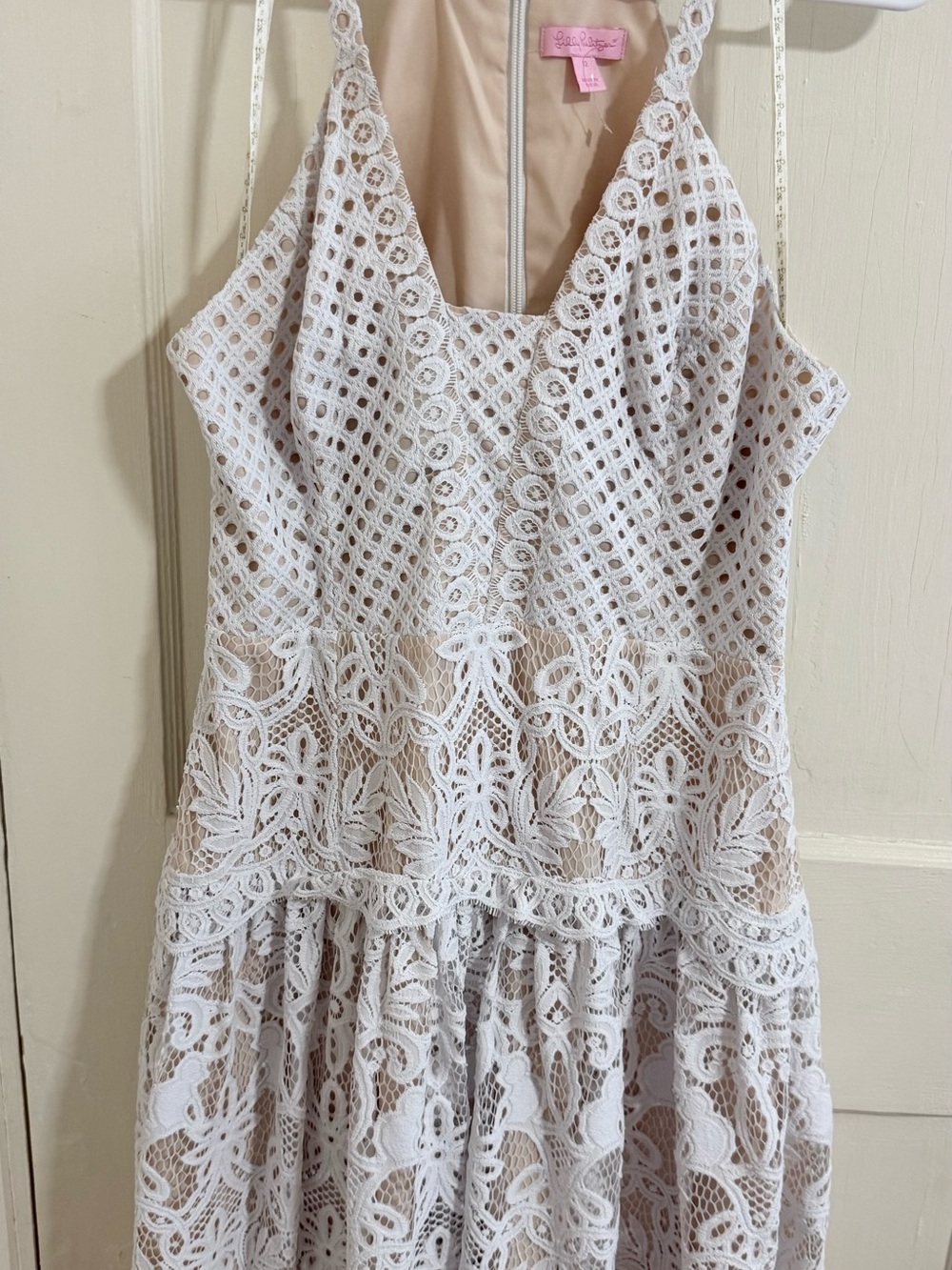 Lilly Pulitzer White Crochet Lace Halter Dress - Picture 5 of 15